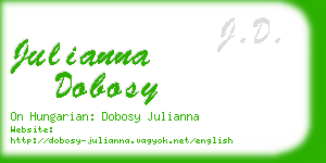 julianna dobosy business card